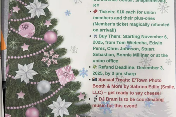 2025 UAW Local 3047 XMas Party Announcement