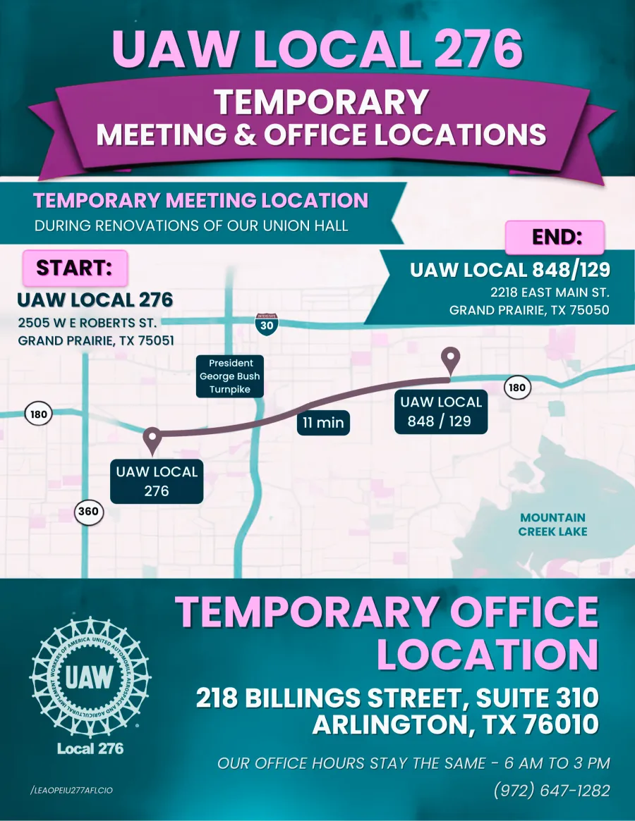 Temporary Meeting & Office Locations Flyer