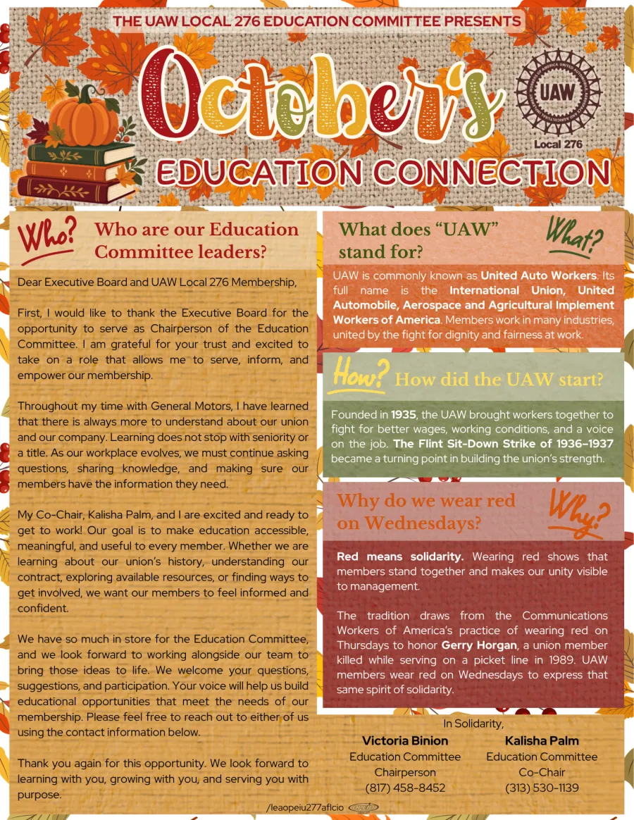 Photo of newsletter (same as text on screen)