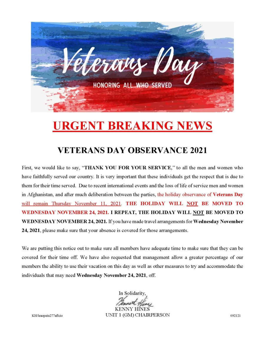 Veterans Day 2021