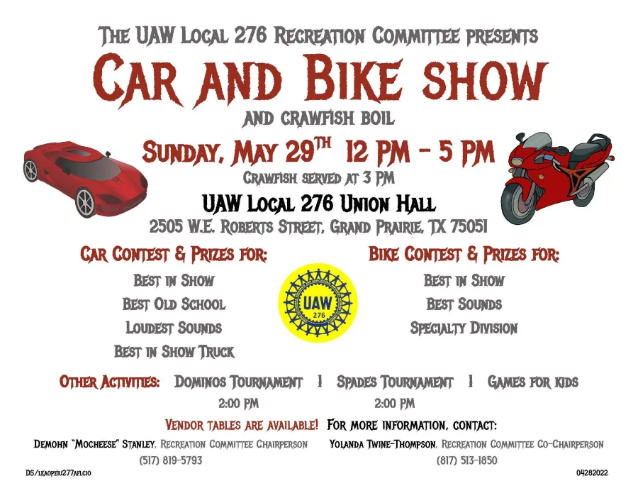 2022-05-29 Car and Bike Show Flyer
