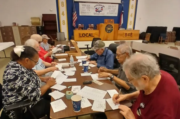 Retirees do election work